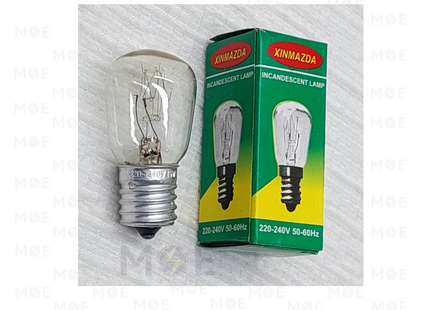 Xinmazda Incandescent Lamp Clear E17 15W | لمبة عادي برم سن رفيع براد شفاف