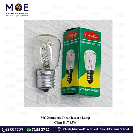 Xinmazda Incandescent Lamp Clear E17 15W