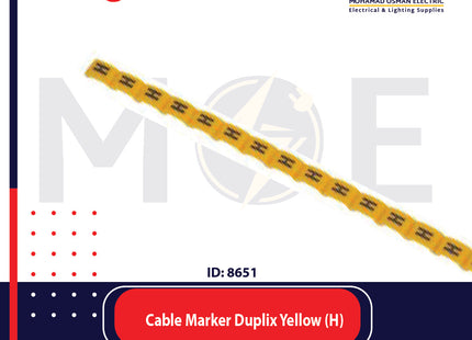 Legrand Cable Markers Capital Letter Duplix Yellow ( H ) | 38417 | حلقة ترقيم كابلات اصفر حرف