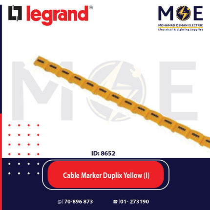 Legrand Cable Markers Capital Letter Duplix Yellow ( I ) | 38418