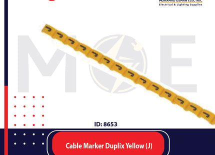 Legrand Cable Markers Capital Letter Duplix Yellow ( J ) | 38419 | حلقة ترقيم كابلات اصفر حرف