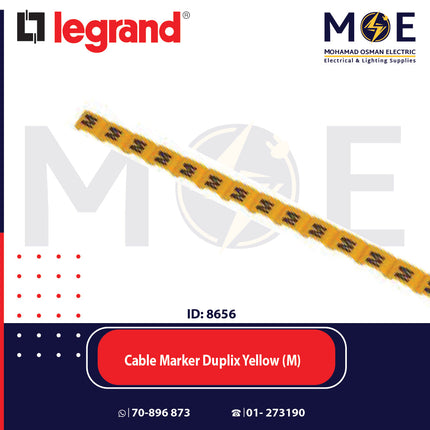 Legrand Cable Markers Capital Letter Duplix Yellow ( M ) | 38422