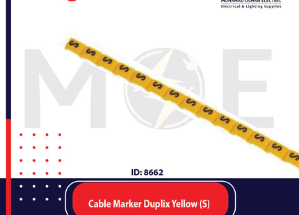 Legrand Cable Markers Capital Letter Duplix Yellow ( S ) | 38428 | حلقة ترقيم كابلات اصفر حرف