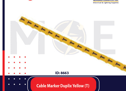 Legrand Cable Markers Capital Letter Duplix Yellow ( T ) | 38429 | حلقة ترقيم كابلات اصفر حرف