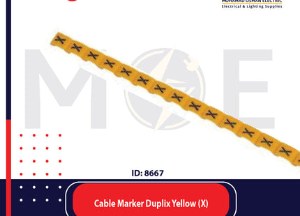 Legrand Cable Markers Capital Letter Duplix Yellow ( X ) | 38433 | حلقة ترقيم كابلات اصفر حرف
