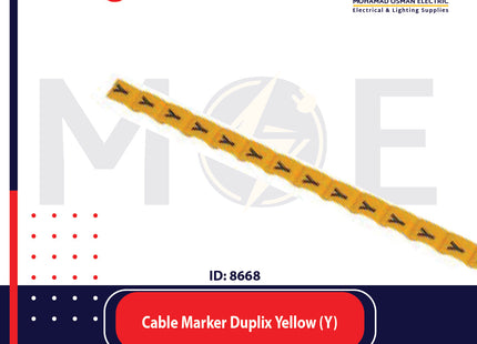 Legrand Cable Markers Capital Letter Duplix Yellow ( Y ) | 38434 | حلقة ترقيم كابلات اصفر حرف