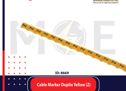 Legrand Cable Markers Capital Letter Duplix Yellow ( Z ) | 38435 | حلقة ترقيم كابلات اصفر حرف