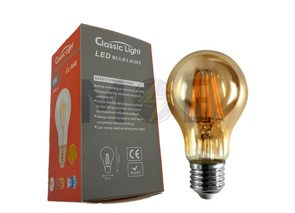 Classic Light LED Lamp Amber Filament Bulb WarmWhite E27 8W | CL-A60