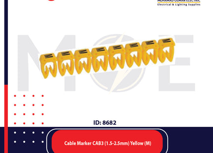 Legrand Cable Markers Capital Letter CAB3 ( 1.5-2.5mm ) Yellow ( M ) | 38342 | حلقة ترقيم كابلات اصفر حرف