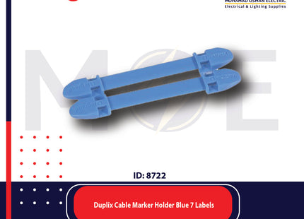 Legrand Duplix Cable Markers Holder Blue 7 Labels | Duplix 38456 | حاملة حلقة ترقيم كابلات ازرق