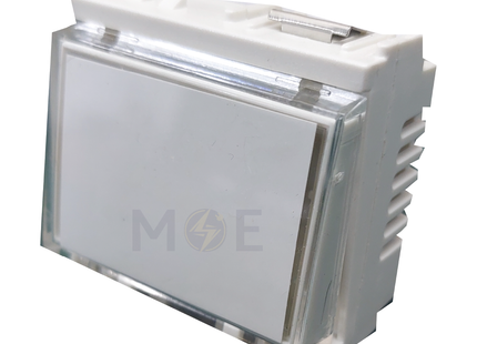 Glamour Push Button With Label Holder White 10A 3W 24V | 16190-WH | كباس باسم ابيض