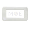 Glamour Plastic Cover Plate White 4module | SA1004-WH