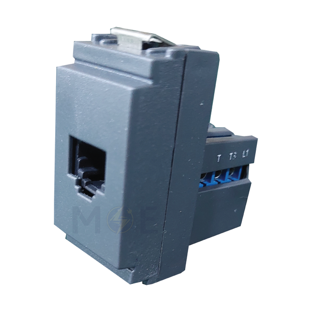 Glamour Telephone Socket Gray RJ11 phone jack | GLMOR-16300 | بريز تلفون رمادي اسود