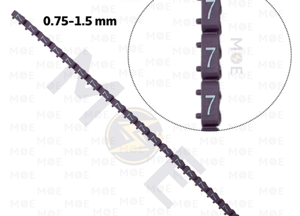 Klemsan Cable Markers Number KE1 ( 0.75-1.5mm ) Purple ( 7 ) | KL 517007 | حلقة ترقيم كابلات موف رقم