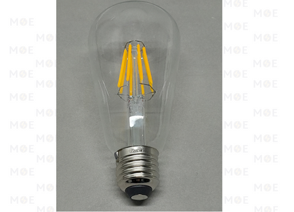 Cuperlight LED Lamp Clear Filament Antique Edison Bulb WarmWhite E27 8W | ST64 | لمبة ليد برم فيلامنت انجاصة شفاف ورم وايت