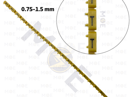 Klemsan Cable Markers Capital Letter KE1 ( 0.75-1.5mm ) Yellow ( T ) | KL 517029 | حلقة ترقيم كابلات اصفر حرف
