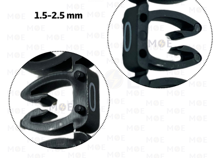 Klemsan Cable Markers Number KE2 ( 1.5-2.5mm ) Black ( 0 ) | KL 518000 | حلقة ترقيم كابلات اسود رقم