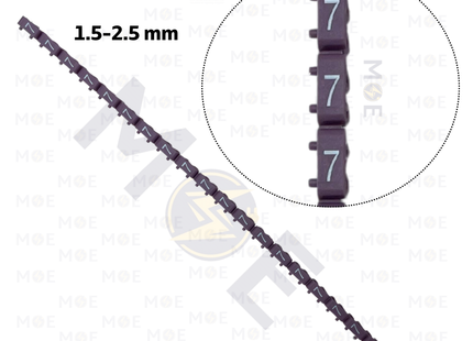 Klemsan Cable Markers Number KE2 ( 1.5-2.5mm ) Purple ( 7 ) | KL 518007 | حلقة ترقيم كابلات موف رقم