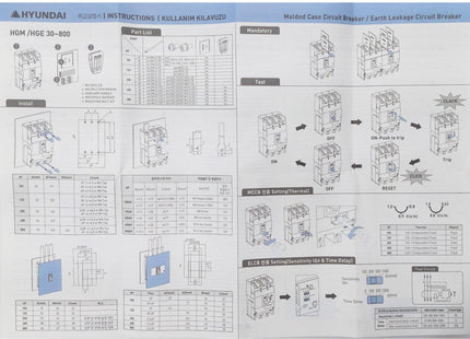 Hyundai MCB HGM250S Adjustable 26KA 3P 200A  - دجنتور صناعي عياري (4)