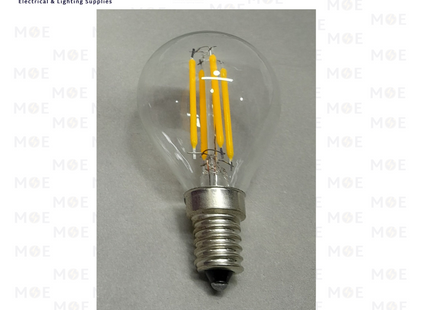 Cuperlight LED Lamp Clear Filament Bulb WarmWhite E14 4W | G45 | لمبة ليد برم سن رفيع فيلامنت بول شفاف ورم وايت