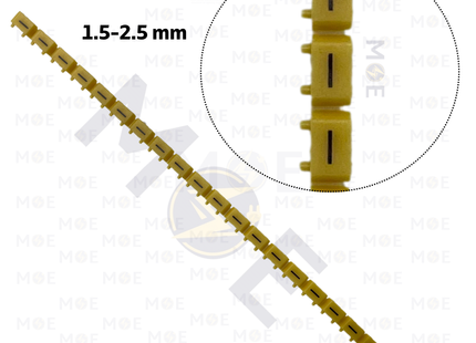 Klemsan Cable Markers Capital Letter KE2 ( 1.5-2.5mm ) Yellow ( I ) | KL 518018 | حلقة ترقيم كابلات اصفر حرف