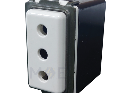 Marlanvil Venus Italian Standard Socket Outlet White 2P+T 16A | 7050 | بريز امان ابيض