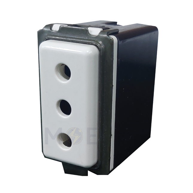 Marlanvil Venus Italian Standard Socket Outlet White 2P+T 16A | 7050 | بريز امان ابيض