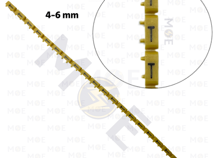 Klemsan Cable Markers Capital Letter KE3 ( 4-6mm ) Yellow ( T ) | KL 519029 | حلقة ترقيم كابلات اصفر حرف