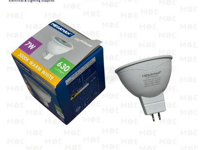 Megaman LED COB Spot Lamp WarmWhite GU5.3 MR16 3000K 7W | YTMR16Z1 | لمبة سبوت ليد ورم وايت