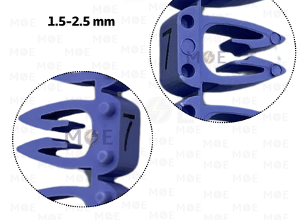 Onka Cable Markers Number KCG0002 ( 1.5-2.5mm ) Purple ( 7 ) | R 9901 | حلقة ترقيم كابلات موف رقم