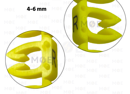 Onka Cable Markers Capital Letter KCG0003 ( 4-6mm ) Yellow ( R ) | H 9976 | حلقة ترقيم كابلات اصفر حرف