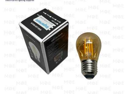 Cuperlight LED Lamp Amber Filament Bulb WarmWhite E27 2700K 4W | G45 | لمبة ليد برم فيلامنت بول عسلي ورم وايت