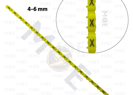 Onka Cable Markers Capital Letter KCG0003 ( 4-6mm ) Yellow ( X ) | H 9983 | حلقة ترقيم كابلات اصفر حرف