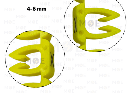 Onka Cable Markers Capital Letter KCG0003 ( 4-6mm ) Yellow ( X ) | H 9983 | حلقة ترقيم كابلات اصفر حرف