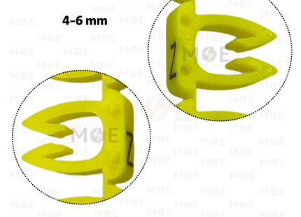 Onka Cable Markers Capital Letter KCG0003 ( 4-6mm ) Yellow ( Z ) | H 9985 | حلقة ترقيم كابلات اصفر حرف