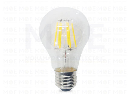 Cuperlight LED Lamp Clear Filament Bulb WarmWhite 2700k E27 8W | A60 | لمبة ليد برم فيلامنت بول شفاف ورم وايت