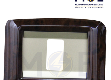 Abbas Haydi Cover Plate Gold Matt*Abanos Delux 1module | 3000-01-HYD-ADP | بلاك مفرد هايدي ذهبي مات على ابانوس فاخر لميع مع ادبتر