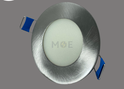 CuperLight LED Downlight/ Panel Light Chrome Ceiling Flush Mounted Circular Daylight 6500K 400Lm 7.5cm 4W | KG800-4W | سبوت ليد مدور مخفي كروم دايلايت