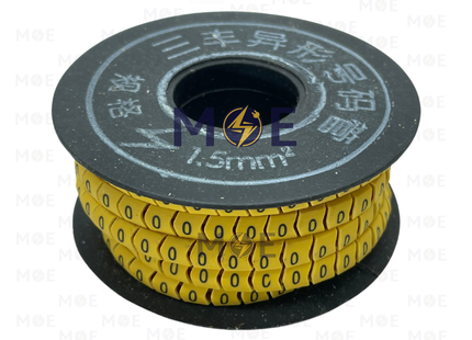 Interlock Cable Markers Number ( 1.5mm ) Yellow ( 0 ) | 1.5mm ( 0 ) | 219863 | حلقة ترقيم كابلات كوتشوك تلبيس اصفر رقم