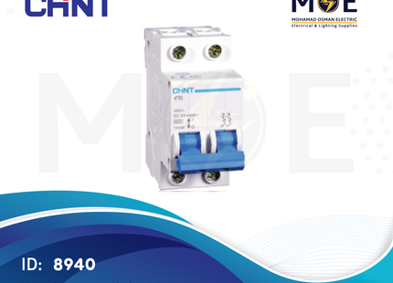 Chint MCB C (NB1 / NB1-63) 6kA 2P 20A | 131073 | دجنتور كهرباء مجوز - قاطع كهربائي