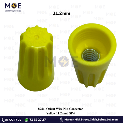 Orient Wire Nut Connector Yellow 11.2mm | SP4