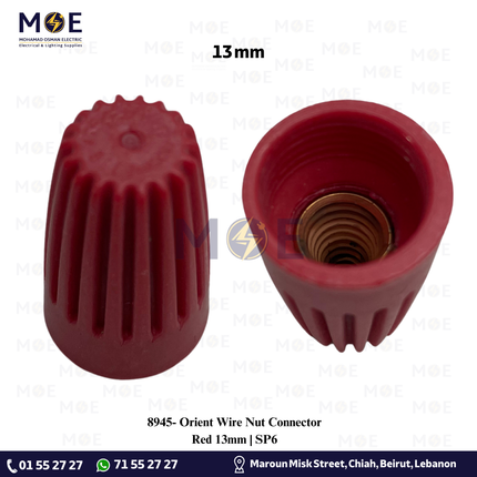 Orient Wire Nut Connector Red 13mm | SP6