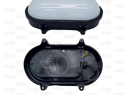 Cuperlight Led Oval Light Fixture/Applique WaterProof Black Warmwhite 30W | ابليك حائط مطري بيضاوي ليد اسود ورم وايت