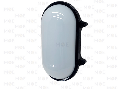 Cuperlight Led Oval Light Fixture/Applique WaterProof Black Daylight 30W | ابليك حائط مطري بيضاوي ليد اسود دايلايت