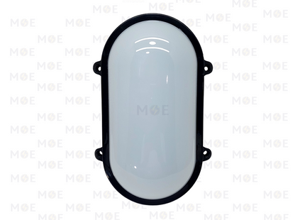 Cuperlight Led Oval Light Fixture/Applique WaterProof Black Daylight 30W | ابليك حائط مطري بيضاوي ليد اسود دايلايت