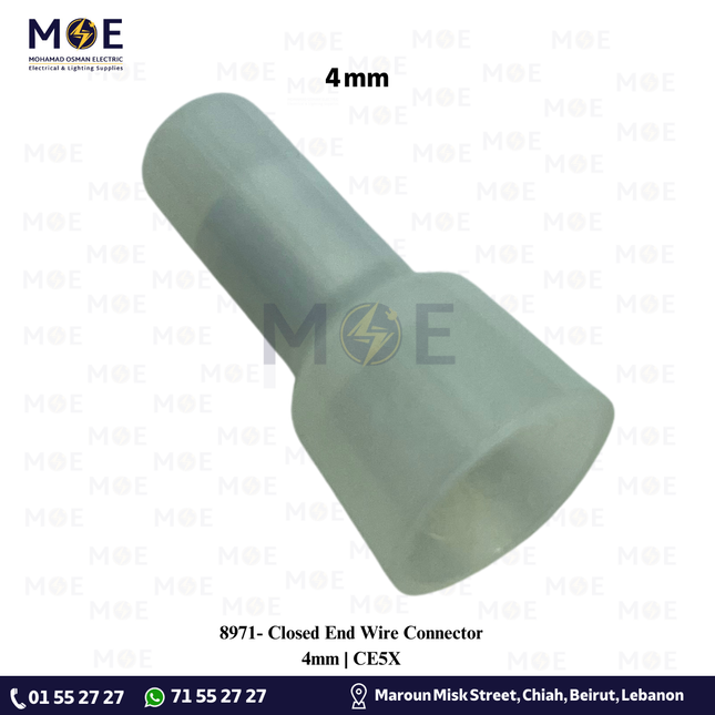 Closed End Wire Connector 4mm | CE5X