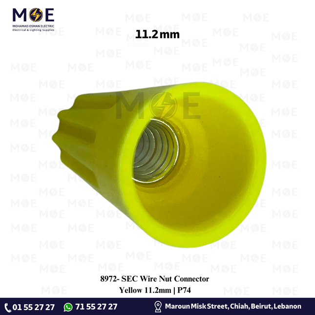 SEC Wire Nut Connector Yellow 11.2mm | P74