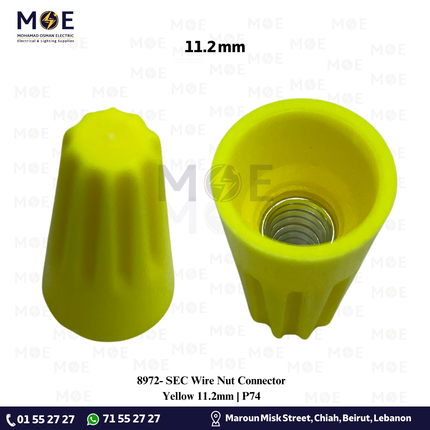 SEC Wire Nut Connector Yellow 11.2mm | P74