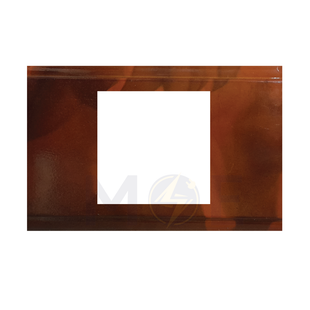 Golden Rose Standard Curved Cover Plate Cherry Wood 3module | 409 | بلاك بلاستيك خشب كرزي