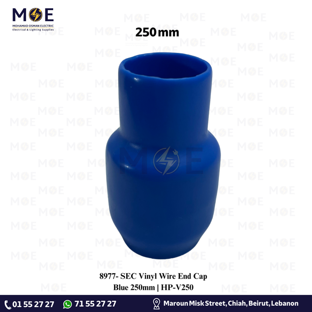 SEC Vinyl Wire End Cap Blue 250mm | HP-V250